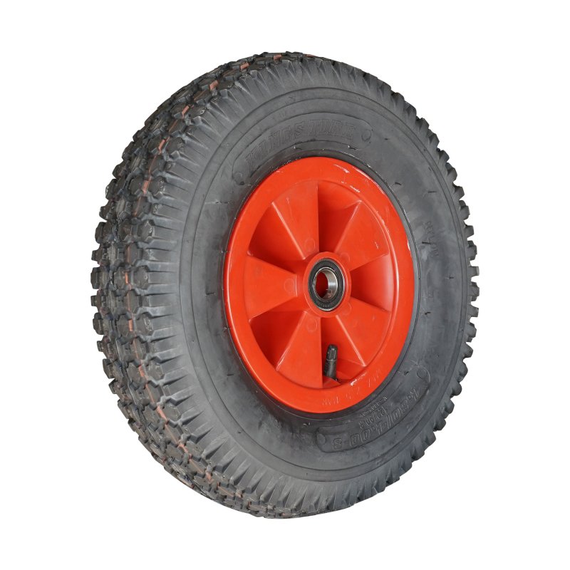 air tire + wheel 4.80/4.00-8 2.50Ax8 ET0 NL88mm plastic V-6602 red