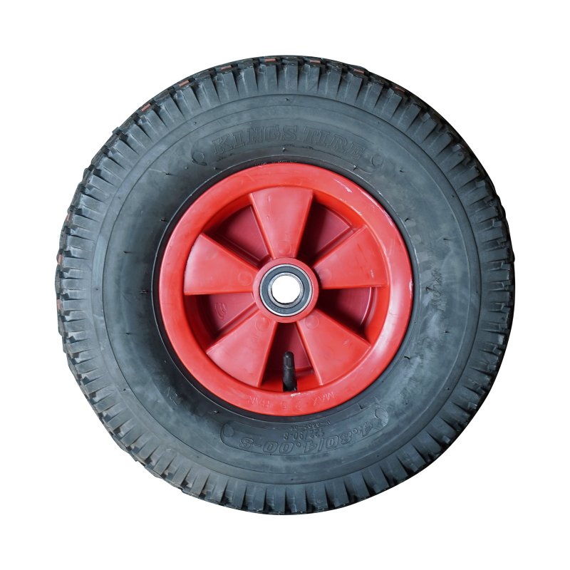 air tire + wheel 4.80/4.00-8 2.50Ax8 ET0 NL88mm plastic V-6602 red