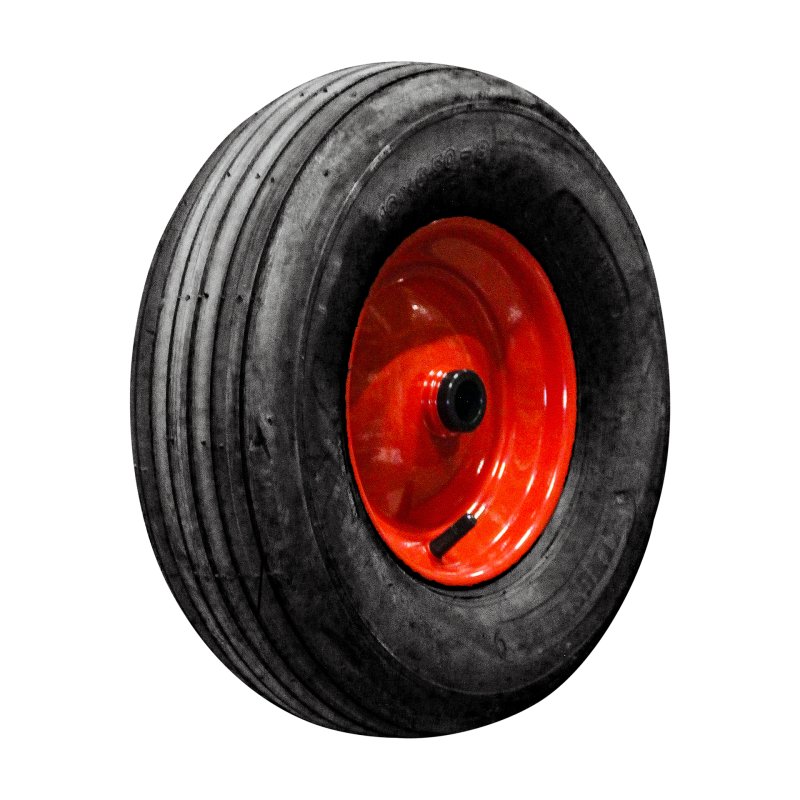 Komplettrad 16x6.50-8 2.50Ax8 ET0 Rollenlager Ø25 NL75mm Stahl V-3503 Rot