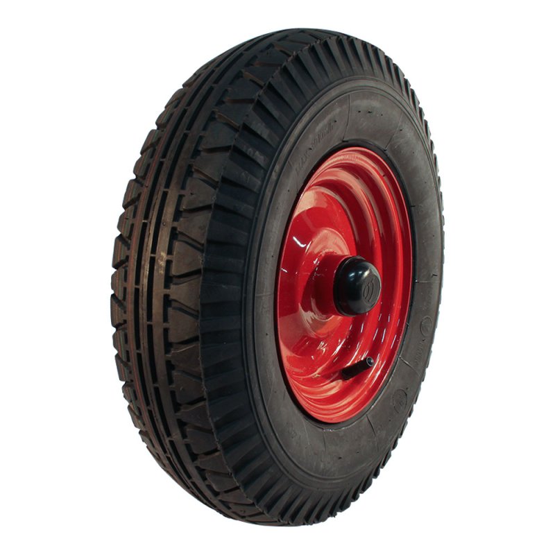 luchtband + wiel 4.00-8 2.50Ax8H2 ET-17 NL88mm staal V-40 rood