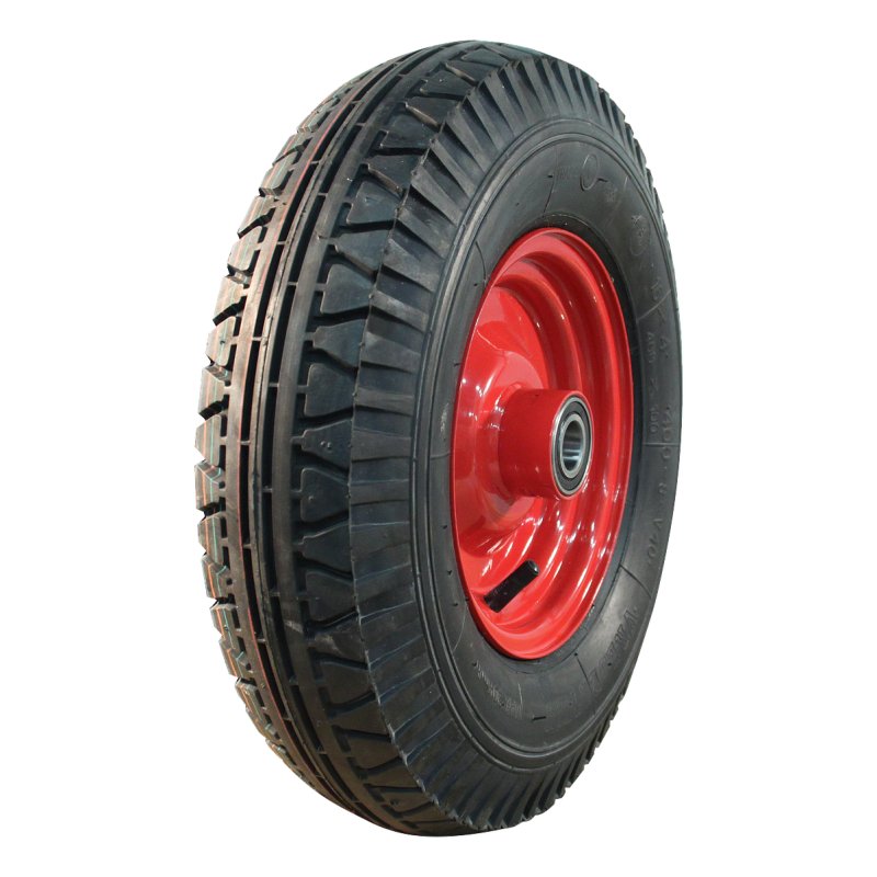 air tire + wheel 4.00-8 2.50Ax8H2 ET0 NL100mm steel V-40 red