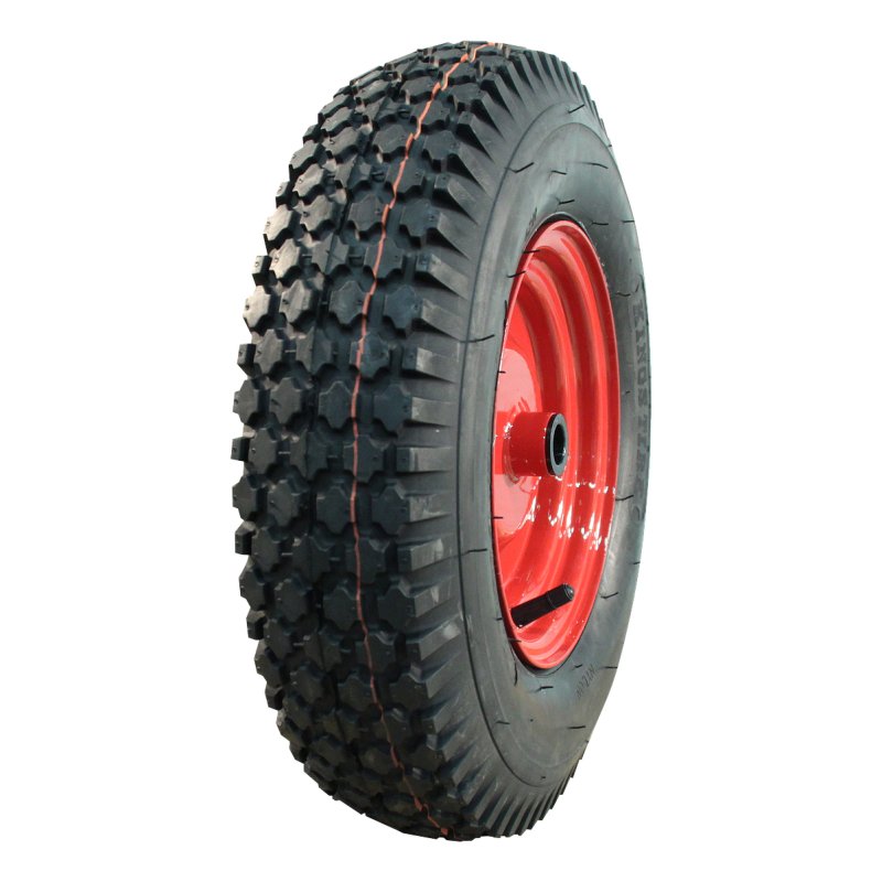 luchtband + wiel 4.80/4.00-8 2.50Ax8H2 ET0 NL69mm staal S-2202 rood