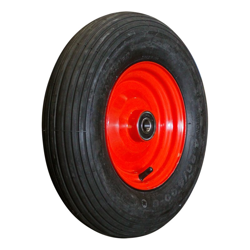 luchtband + wiel 4.80/4.00-8 2.50Ax8 ET0 NL75mm staal S-2301 rood