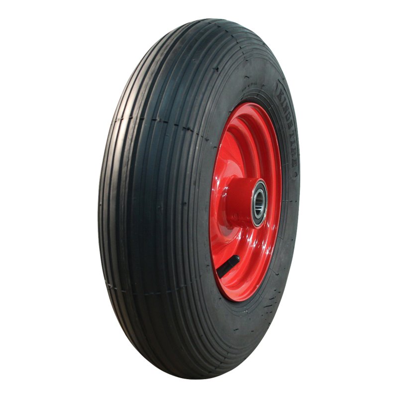 air tire + wheel 4.80/4.00-8 2.50Ax8H2 ET0 NL100mm steel S-2301 red