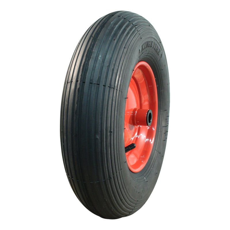 luchtband + wiel 4.80/4.00-8 2.50Ax8 ET0 rollager Ø20 NL100mm staal V-5501A rood
