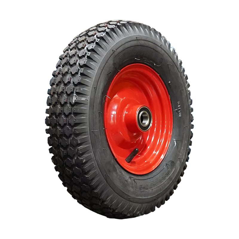 Komplettrad 4.80/4.00-8 2.50Ax8H2 ET0 NL100mm Stahl V-6602 Rot