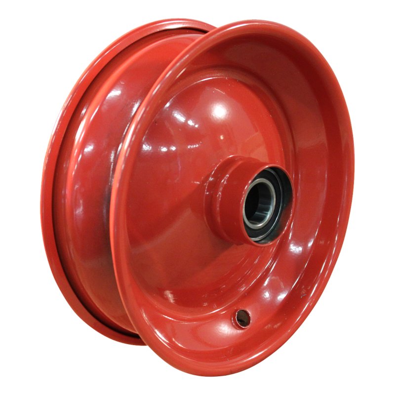 pneu + roue 4.80/4.00-8 2.50Ax8H2 ET7 roulement à billes Ø25 NL88mm métal V-6635 Rouge