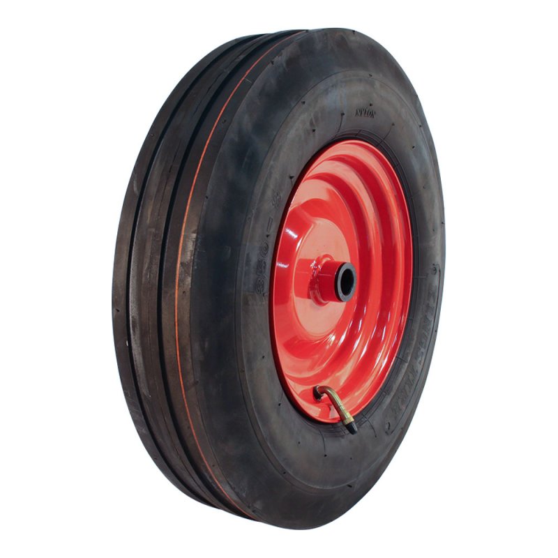 air tire + wheel 4.80/4.00-8 2.50Ax8 ET0 roller bearing Ø25 NL100mm steel V-8502 red
