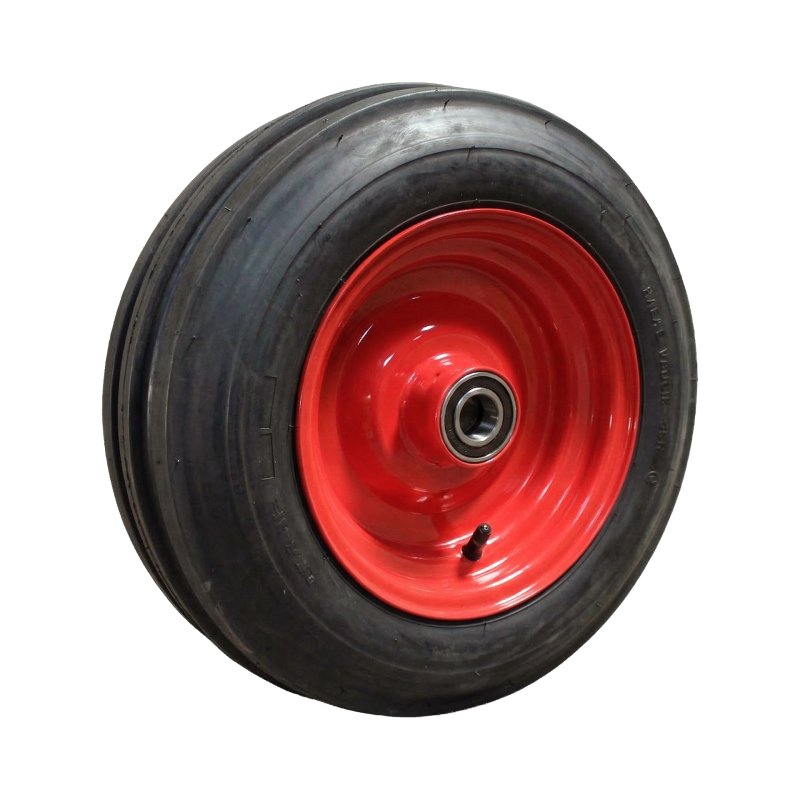 Komplettrad 4.80/4.00-8 2.50Ax8H2 ET0 NL100mm Stahl V-8502 Rot