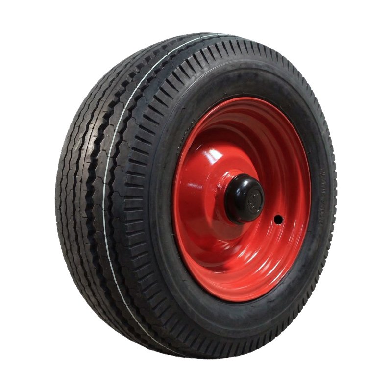 air tire + wheel 5.00-8 3.00Dx8H2 ET0 NL88mm steel HF-214 red