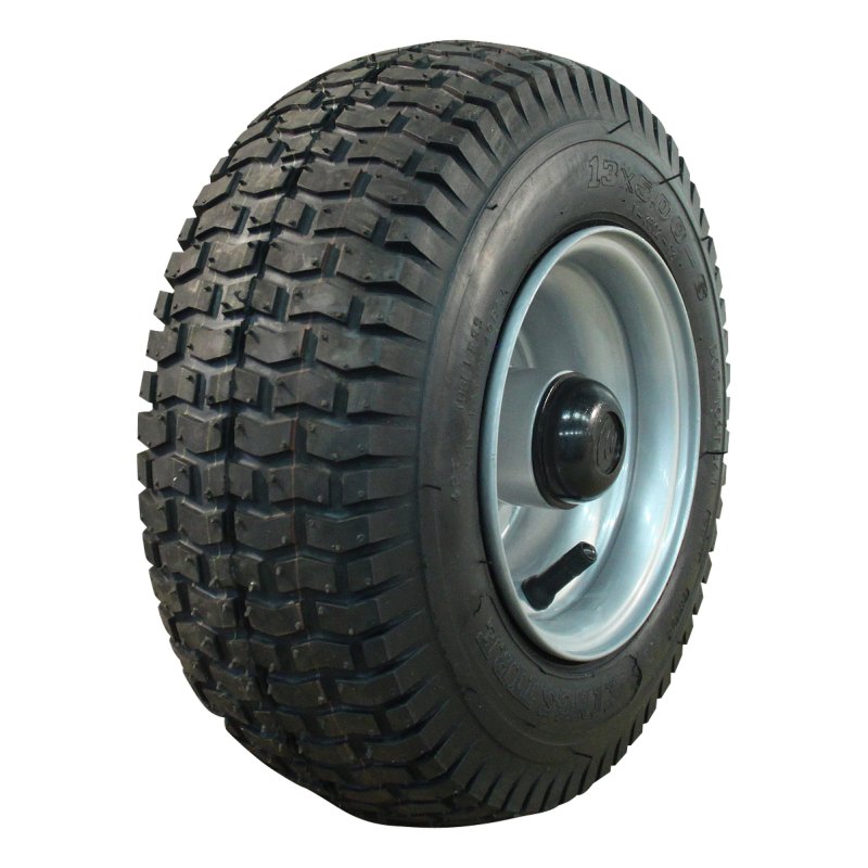 pneu + roue 13x5.00-6 4.50Ax6 ET0 NL88mm métal V-3502 gris argent
