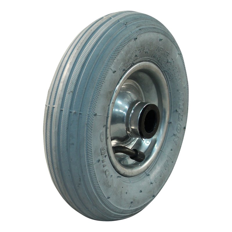 air tire + wheel 200x50 1.25x3.8 (200x50) ET0 ball bearing 20 NL60mm steel HF-207A grey