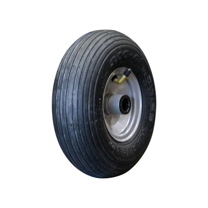 luchtband + wiel 3.00-4 2.10x4 ET0 NL69mm staal S-2301 grijs