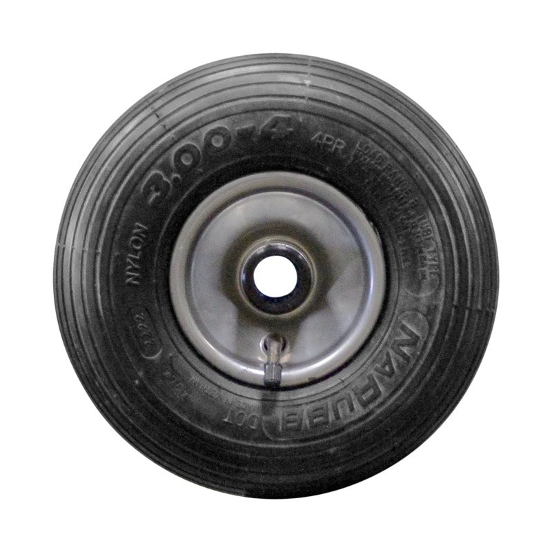 luchtband + wiel 3.00-4 2.10x4H2 ET0 rollager Ø25 NL75mm staal S-2301 zilvergrijs