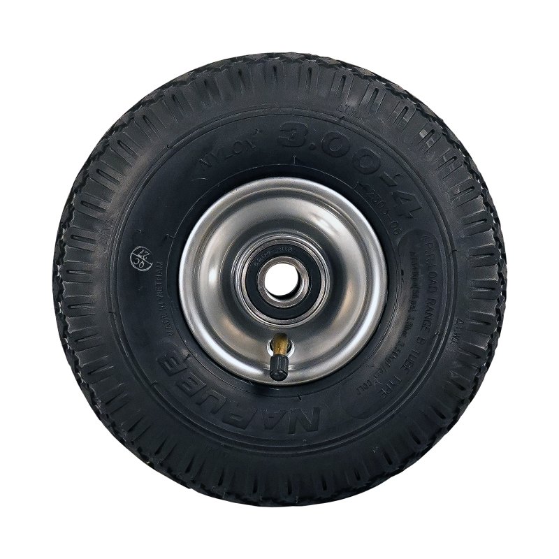 air tire + wheel 3.00-4 2.10x4H2 ET0 NL75mm steel S-2303 grey