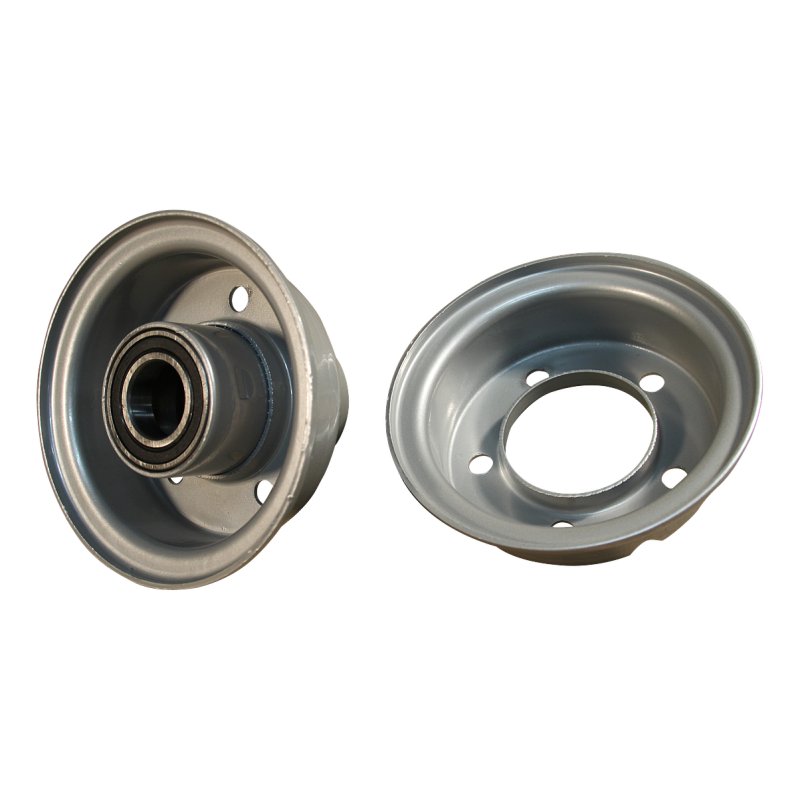 pneu + roue 3.00-4 2.10-4H2 ET0 roulement à billes Ø25 NL75mm métal V-6605 gris argent