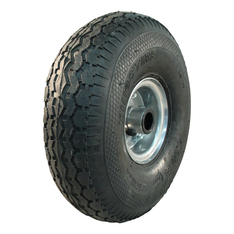 pneu + roue 4.00-4 2.10-4 ET0 roulement à billes Ø20 NL75mm métal V-6504 gris argent