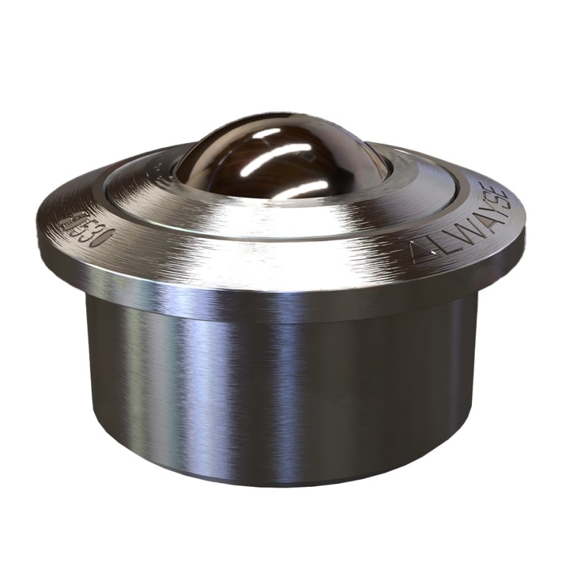 kogelpot + bevestigingsclip heavy duty serie 800 Ø30 type 16 (RVS kogel, verzinkt huis)