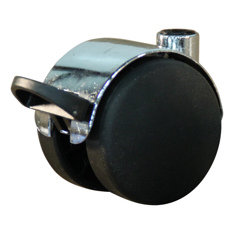 swivel castor with brake 50mm series 65 - 67 draadstift M8 plain bore