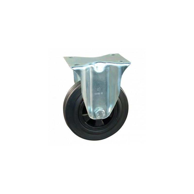 fixed castor 125mm series 01 - 15 plate mounting roller bearing