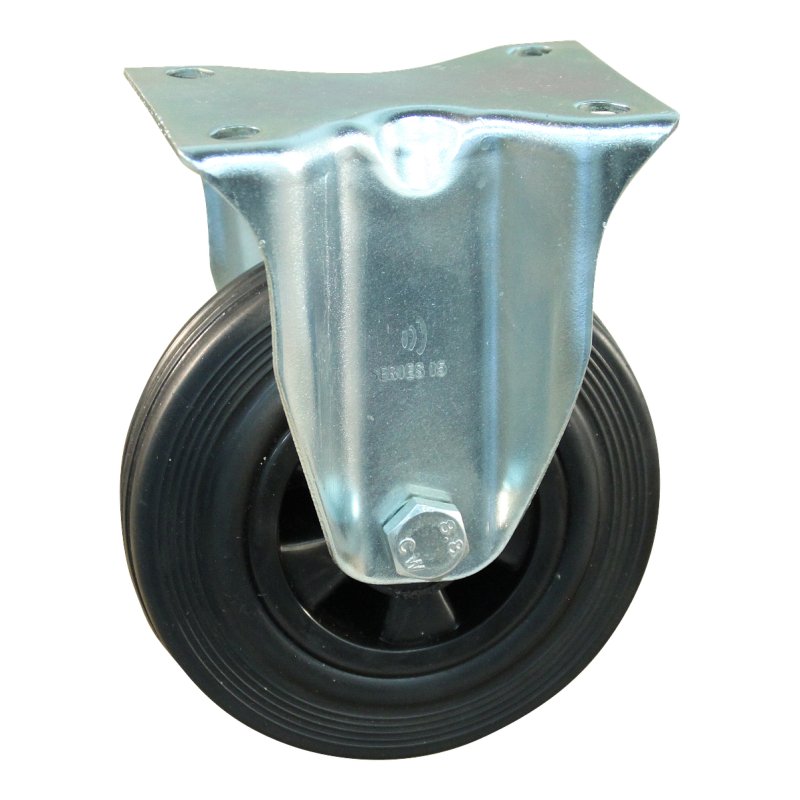 fixed castor 80mm series 01 ᠆ plate mounting plain bore
