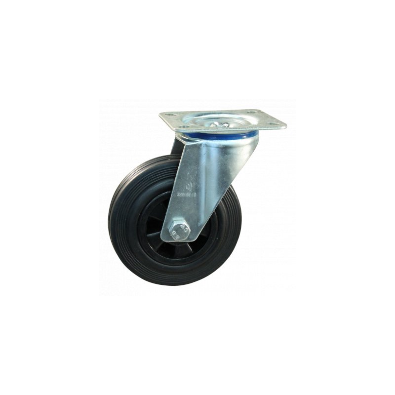 swivel castor 125mm series 01 - 15 plate mounting roller bearing