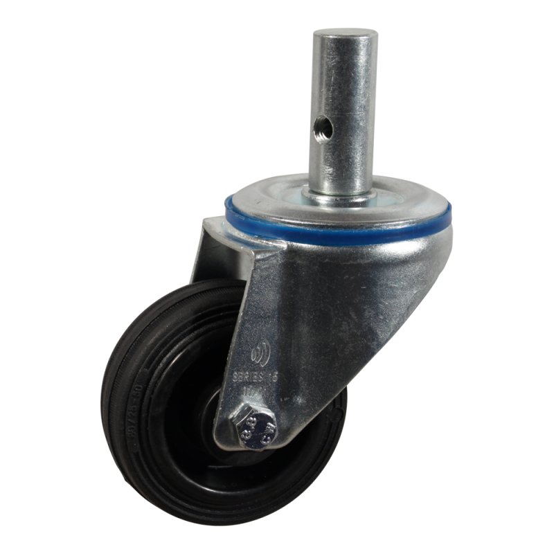 swivel castor 80mm series 01 - 15 roller bearing bolt hole Pin
