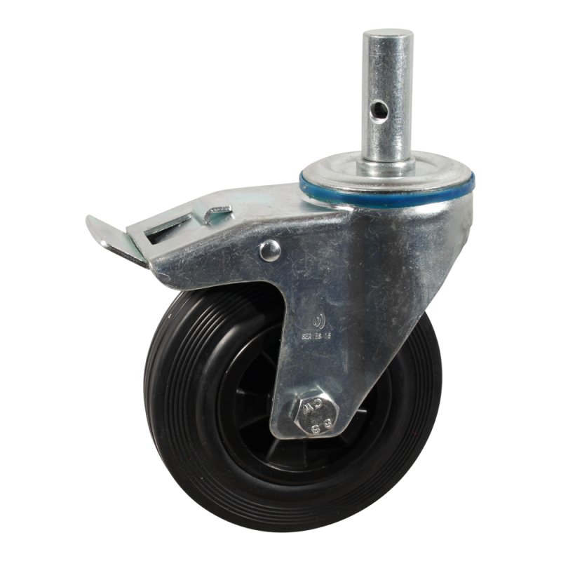 zwenkwiel geremd 125mm serie 01 ᠆ 15 pen glijlager