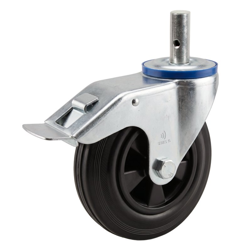 roulette pivotante avec frein 160mm série 01 ᠆ 15 goupille palier lisse