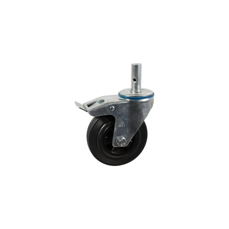Lenkrolle mit Feststeller 80mm Serie 01 ᠆ 15 Zapfen Rollenlager