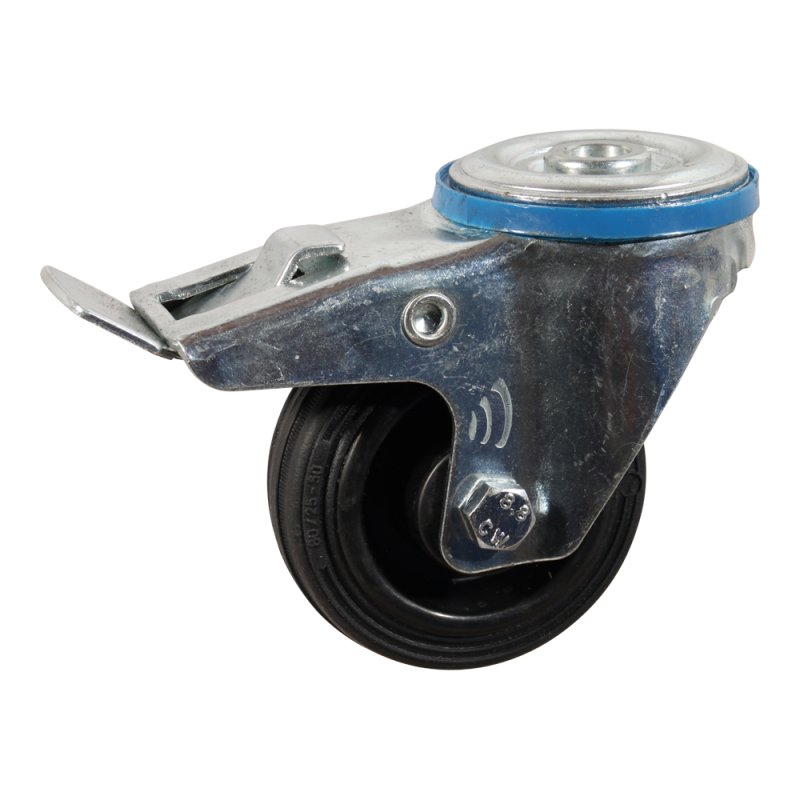 roulette pivotante avec frein 80mm série 01 ᠆ 15 trou pour boulon roulement à rouleaux