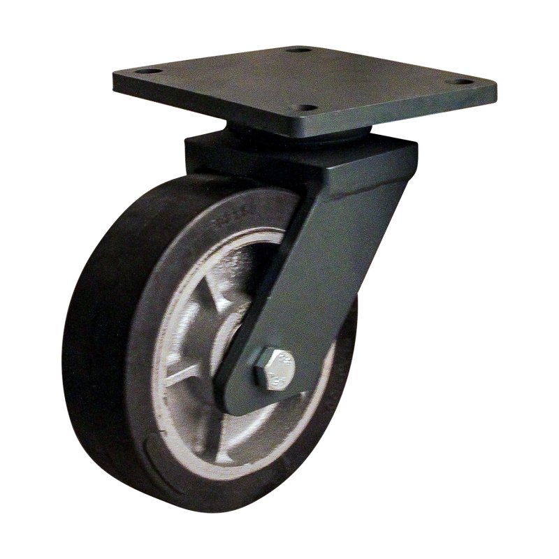 swivel castor 200mm series 04 ᠆ 46 plate mounting ball bearing