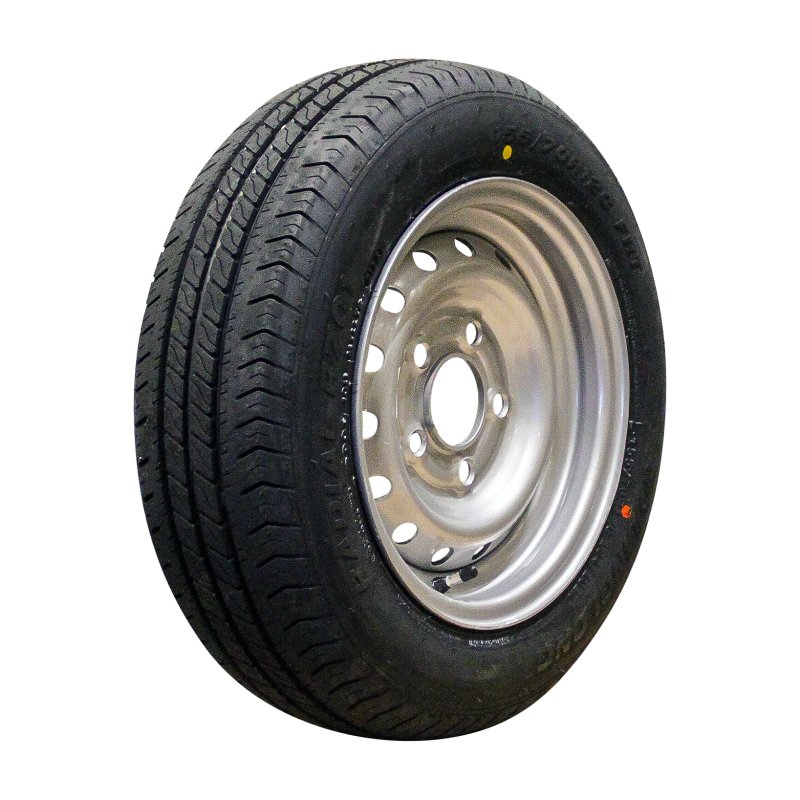 pneu + roue 155/70 R12C 5½Jx12H2 ET30 67/112/5 métal R701 M+S gris argent