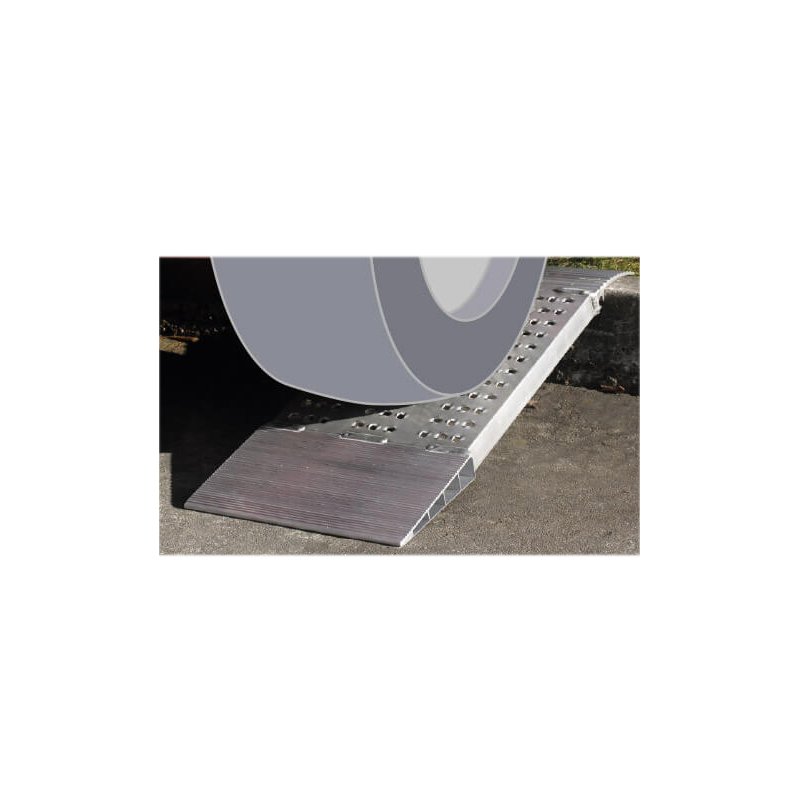 set oprijplaten recht aluminium 800mm x 315mm opleglip ( L standaard )
