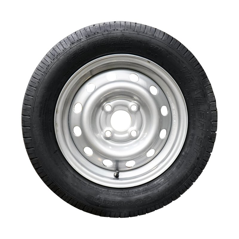 Komplettrad 155/70 R13 ST290 M+S 4Jx13H2 75 N ET30 57/100/4 Stahl Silbergrau