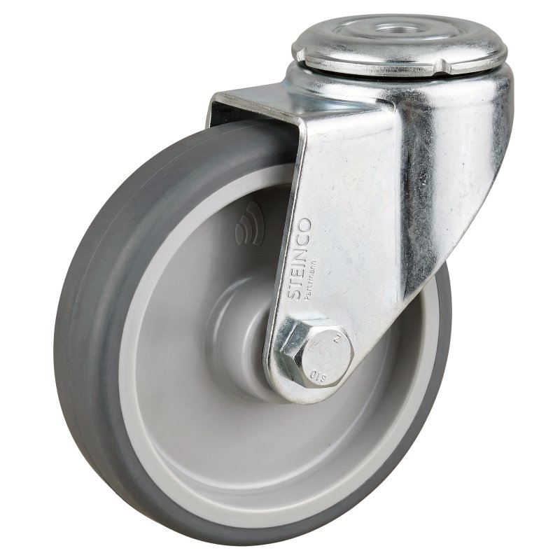 Lenkrolle 100mm serie 68 ᠆ 40 Rückenloch Gleitlager
