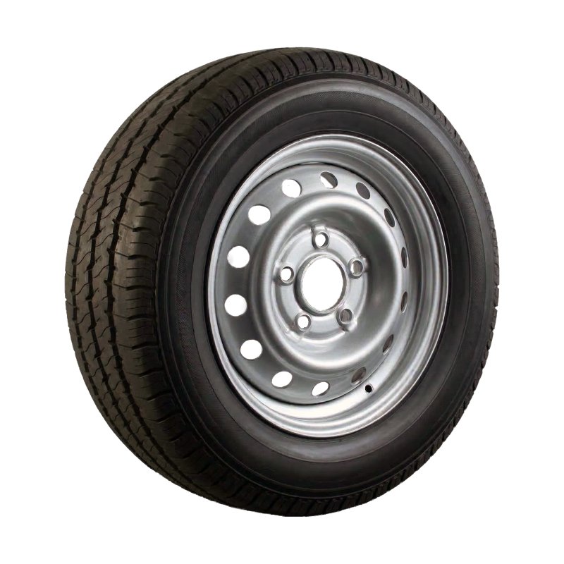 luchtband + wiel 195 R14C 5½Jx14H2 ET30 67/112/5 staal Maxmiler Pro zilvergrijs