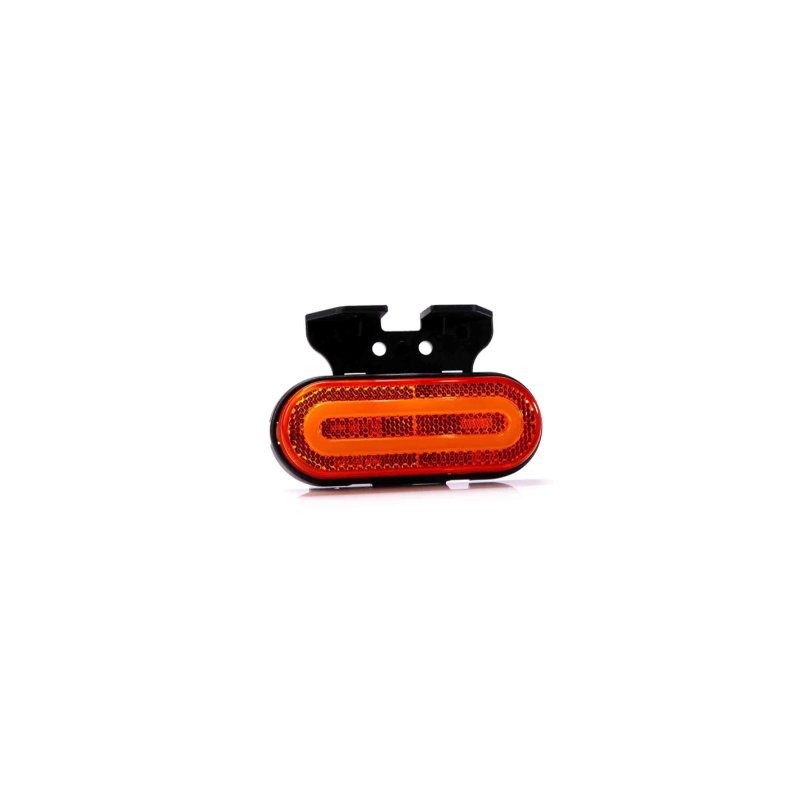 side marker lamp LED 120,5 x 46,5 x 18,6mm 53 / 30mm neon orange 50cm kabel, open eind waterproof 12/24V