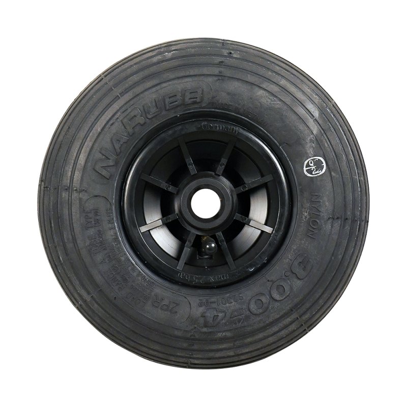 Komplettrad 3.00-4 2.10x4 (260x85) Rollenlager Ø20 NL50mm Kunststoff PP S-2301 Schwarz