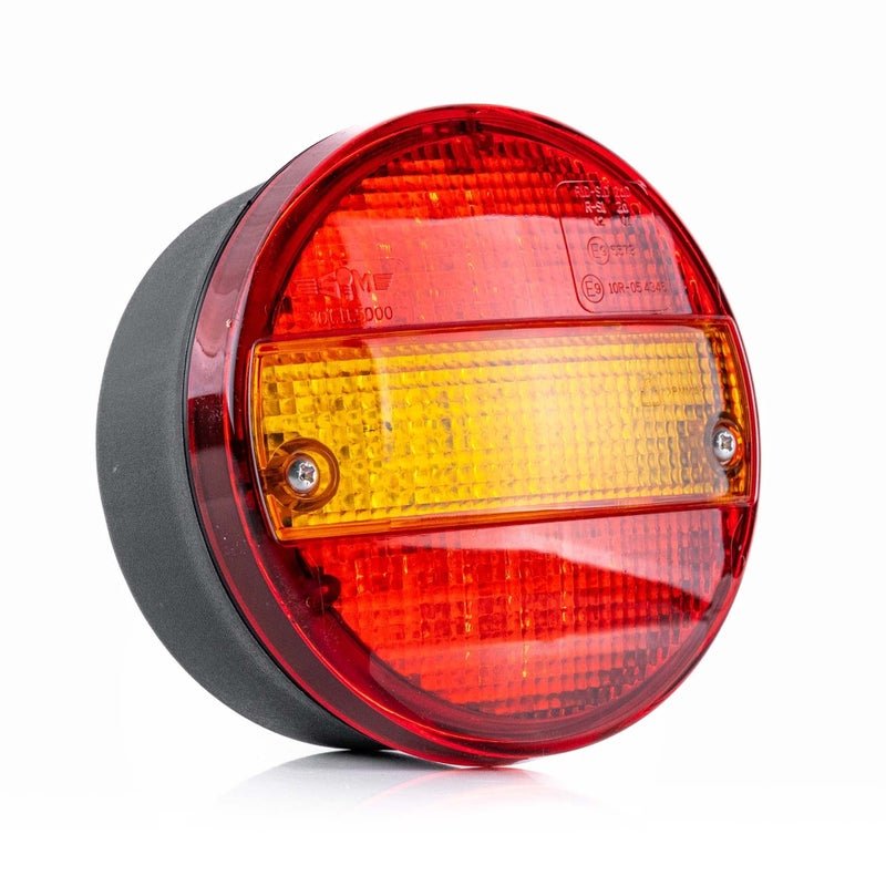 LED ADR rear light, red-yellow lens, D-hom, 12-24V 5-PIN
