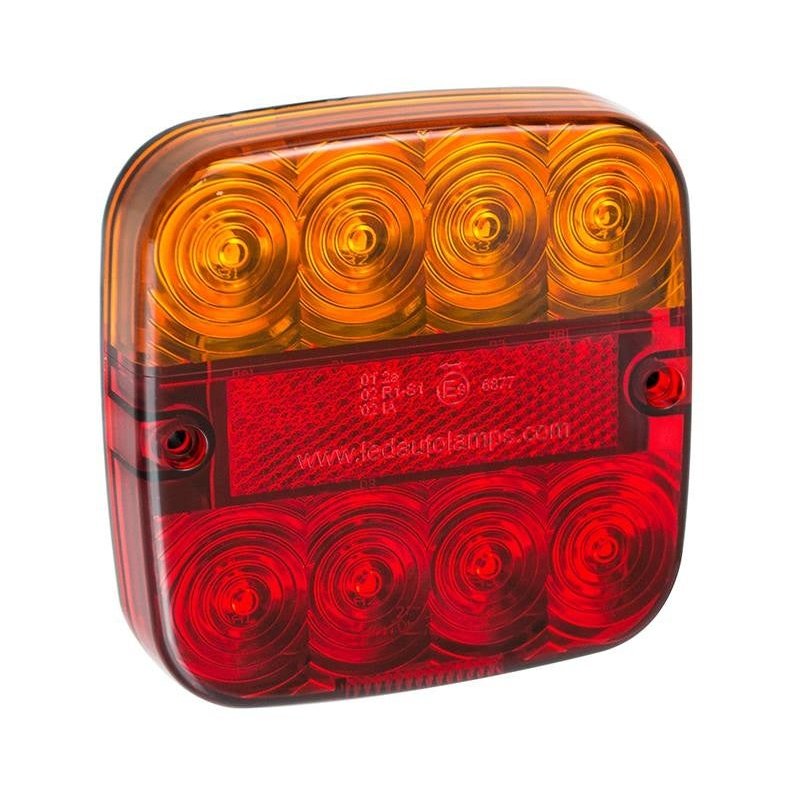 Feu arrière LED compact sans éclursaireur de plaque LED | 12-24V | 50cm cable