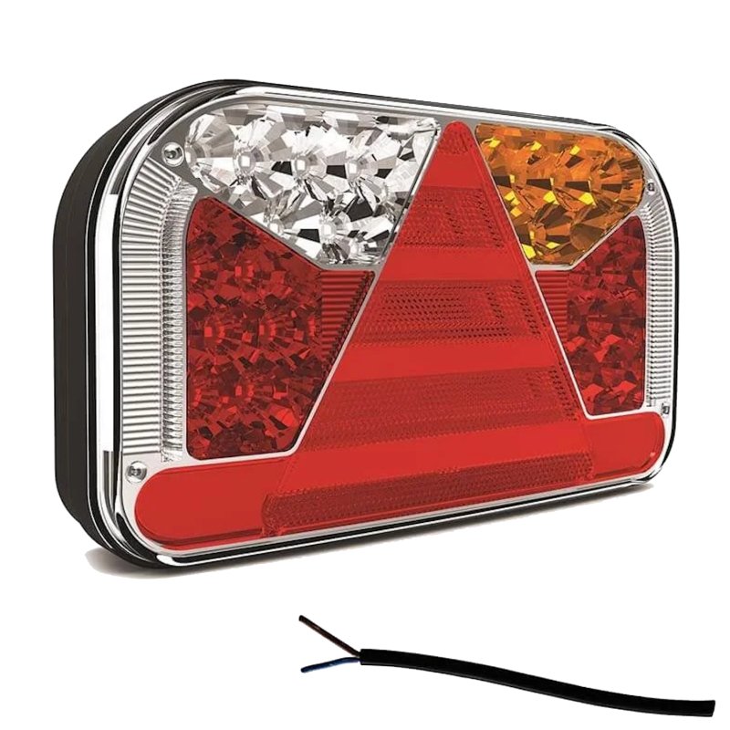 Droite | Feu arrière LED, câble de 4m avec connecteur coulissant
