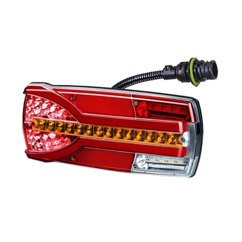 links | LED achterlicht dynamisch knipperlicht | 12-24V | 7-PIN AMP connector