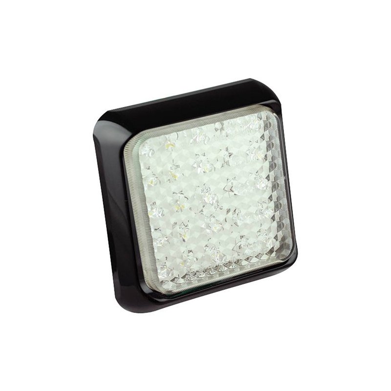 Feu de recul LED avec bord noir | 12-24V | câble de 40cm.