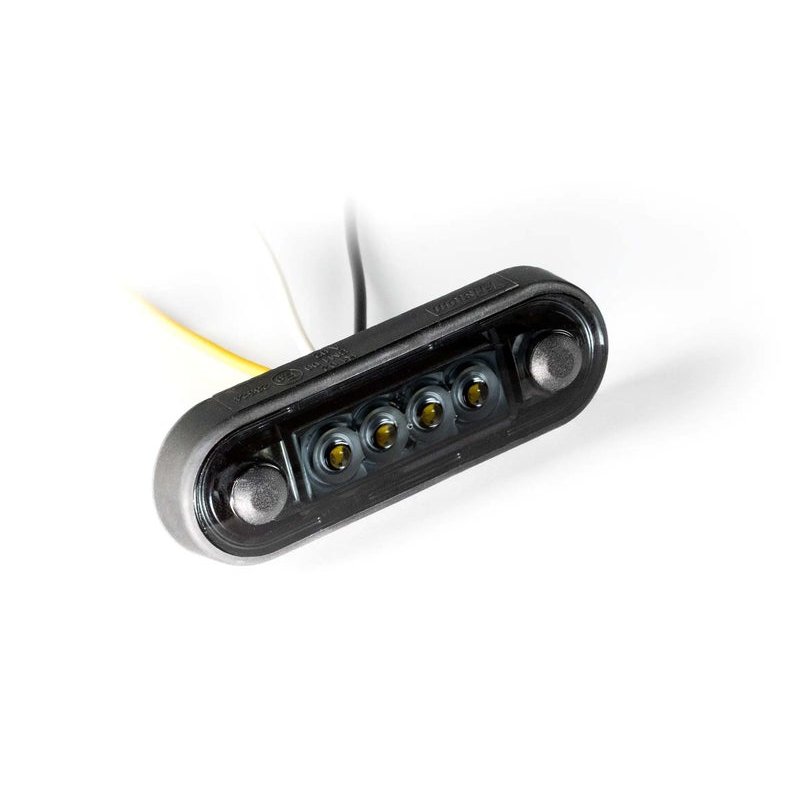 LED Markierungsleuchte dunkel zweifarbig weiß/amber 12-24V 15cm Kabel