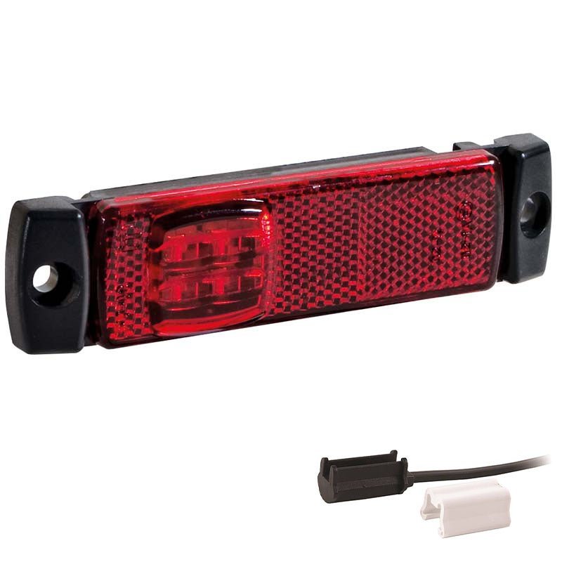 LED marker light red | 12-24V | 1,5mm. connector
