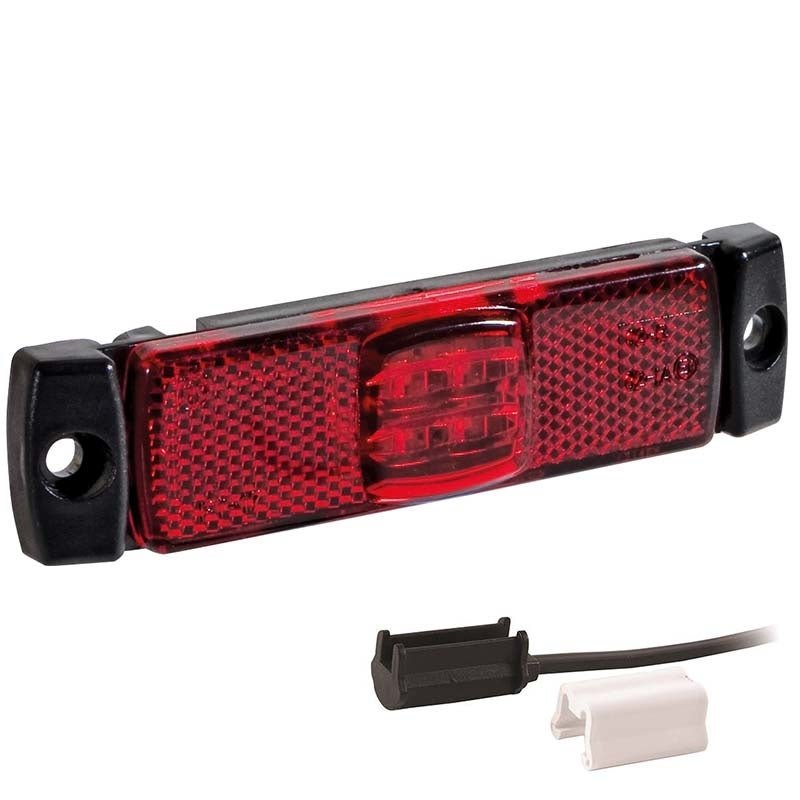 LED markeringslicht rood | 12-24V | 1,5mm². connector