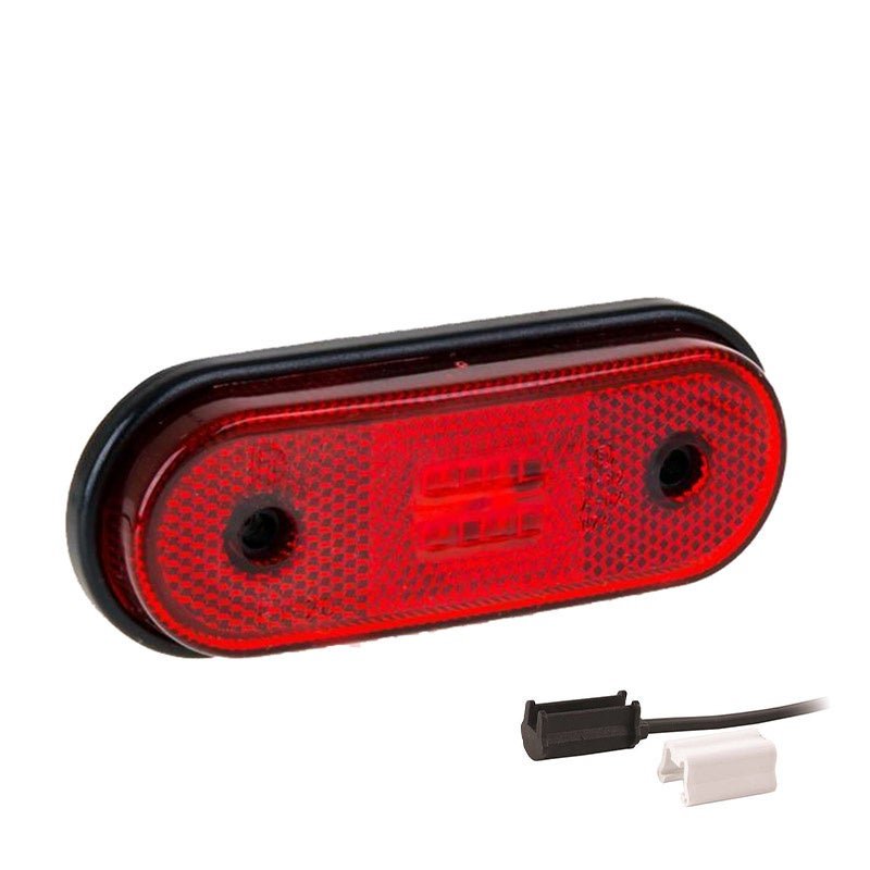 Feu de position LED rouge | 12-24V | 1,5mm². connecteur