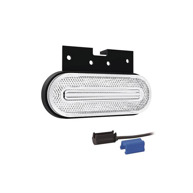 LED markeringslicht wit | 12-24V | 0,75mm². connector