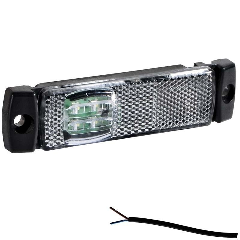 LED Positionsleuchte weiß | 12-24V | 500cm. Kabel